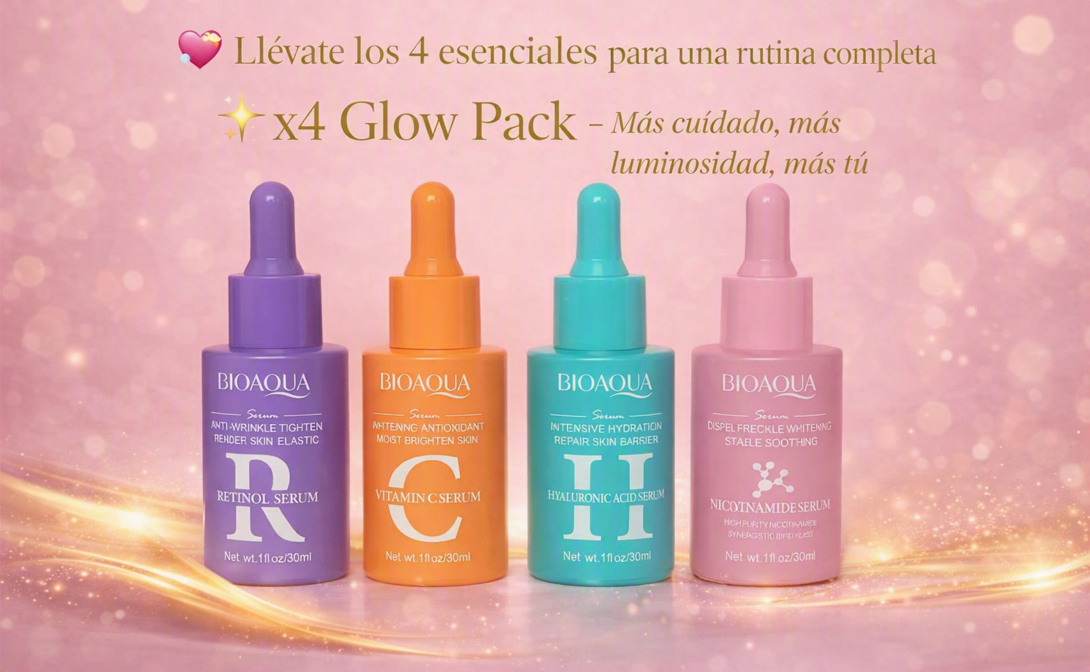 Kit X4 Sérum Bioaqua Lujo